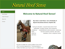 Tablet Screenshot of naturalhoofsense.com